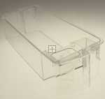 Refrigerator - Freezer Door Shelf - 49039992 Vaschetta-2207500026 [Candy Hoover]