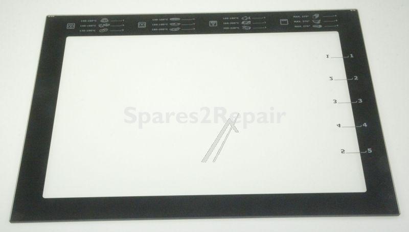 Oven inner Door Glass - 3876878012 Glass Silkscreened 504mm X 392 [Electrolux Aeg]