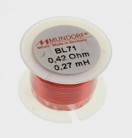 Mundorf Coil - 0,27mh-0,42r Mcoil Air-coil, Baked Varnish, 0,71mm-wire, 30x20mm