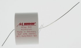 Mundorf Foil Capacitor - 18uf-450v Audio Filmcap. Axial 85° 50x35mm