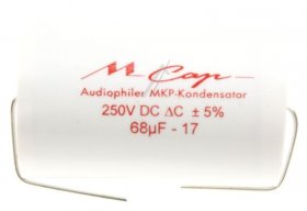 Mundorf Foil Capacitor - 68uf-250v Audio Filmcap. Axial 85° 43x61mm