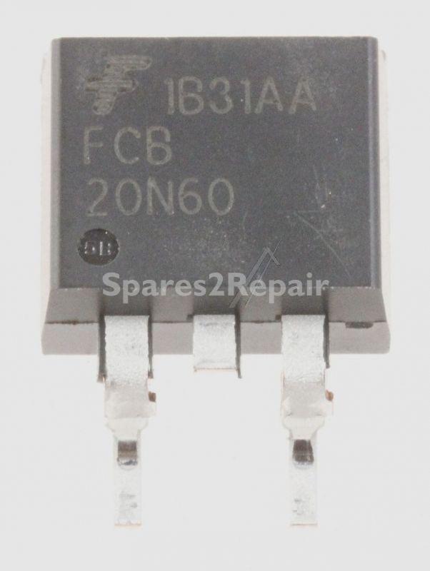 Fairchild Mos Fet Transistor - 20n60 N-kanal Mosfet, 600v 20a, Smd D2-pak 3-pin