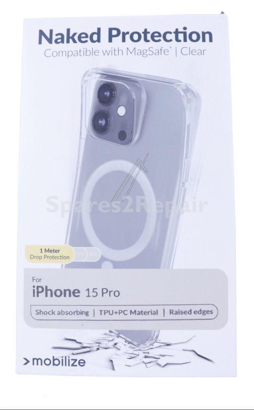 Mobilize Leather Bag Gsm - 28881 Mobilize Magsafe Compatible Naked Protection Case For Apple Iphone 15 Pro Clear