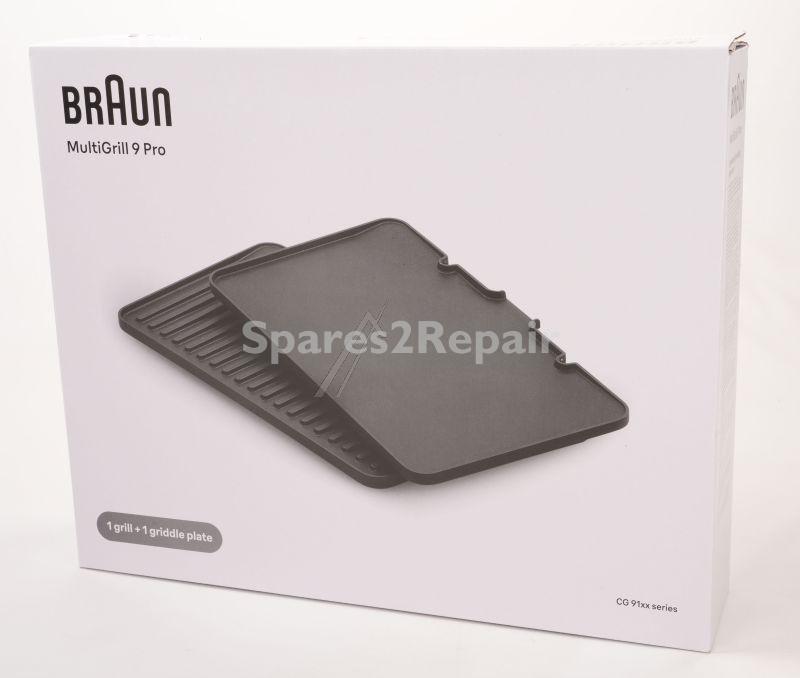 Grill Base - Brsk005 As00006346 Set Of Grill+griddle Plates Cg91 [Delonghi]