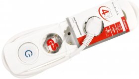 Vivanco 4 Way Socket Outlet Switch - Ekls 4w 4 Way Socket Outlet + Switch