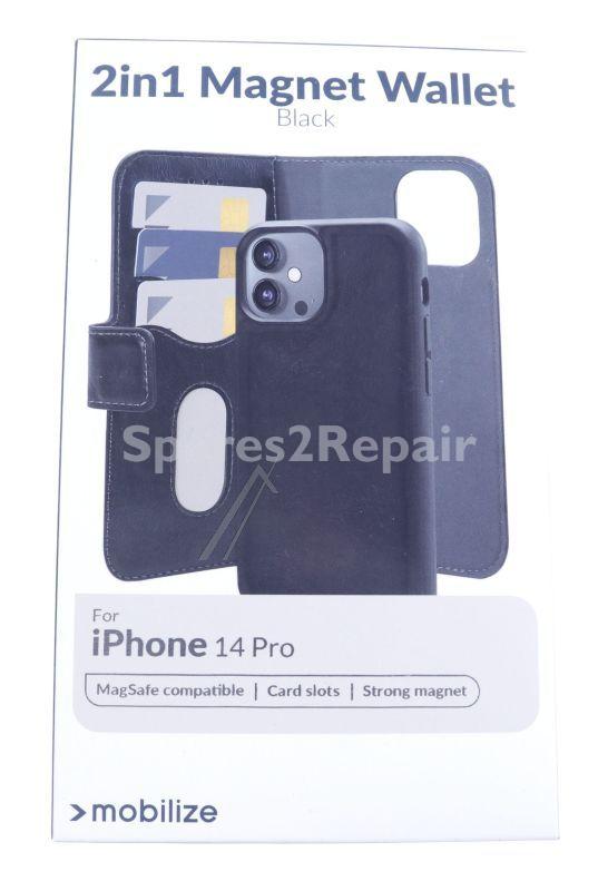Mobilize Leather Bag Gsm - 27940 Mobilize 2in1 Magsafe Compatible Gelly Wallet Case Apple Iphone 14 Pro Black