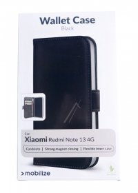 Mobilize Leather Bag Gsm - 29612 Mobilize Classic Gelly Wallet Book Case Xiaomi Redmi Note 13 4g Black