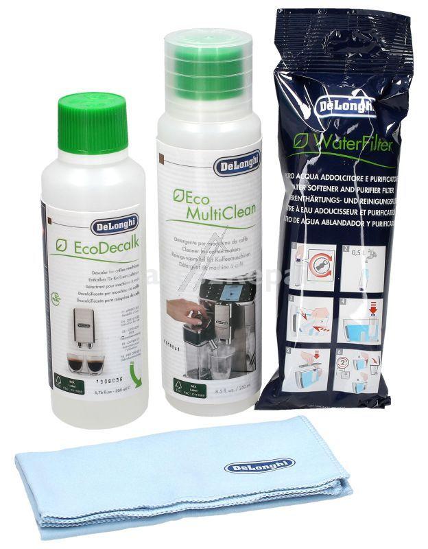 Workshop Service Aids - Dlsc306 As00010167 Coffee Care Kit Maintenance Set For Coffee Machines With Water Filter Ecodecalk Eco Multiclean Microfiber Cloth Wat [Delonghi]