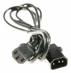 Compatible Power Supply Cable - Mains Power Extension Cable Pc-monitor 2 0m Black