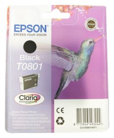 Epson Cartridge - T0801 C13t08014011 Ink Cartridge Black 7 4ml