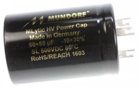 Mundorf Radial Electrolytic 85 Degrees - 50+50uf-500v Audio High-volt.-elcap Radial 85° 35x50mm