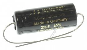 Mundorf 100v Axial Electrolytic 85 Deg - 22uf-100v Audio Elcap Axial 85° 12x30mm Bipolar Raw
