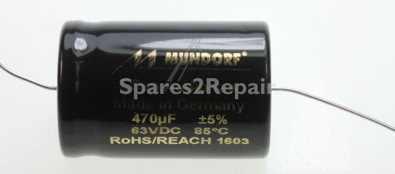 Mundorf 63v Axial Electrolytic 85 Degr - 470uf-63v Audio Elcap Axial 85° 25x38mm Bipolar Raw
