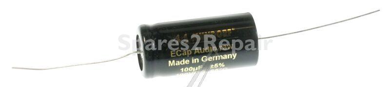 Mundorf 100v Axial Electrolytic 85 Deg - 100uf-100v Audio Elcap Axial 85° 18x39mm Bipolar Raw