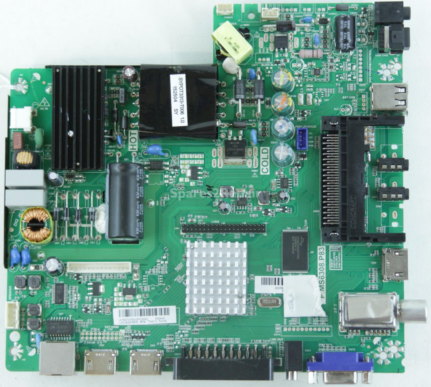 Blaupunkt 40/148Z-GB-11B-FGKU-UK - Main AV - TP.MS6308.P83 - LSC400HM09 - A15073763 - 00A-C CVTE