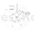 Button - 5610875113 Knob Main Oven White [Electrolux Aeg]