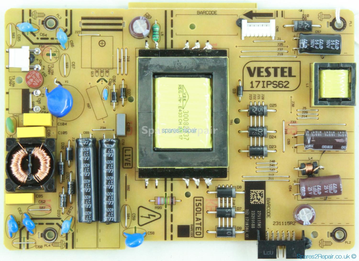 Panasonic TX-32D302B - Power Supply - 23269688 - 17IPS62 - 231115R2