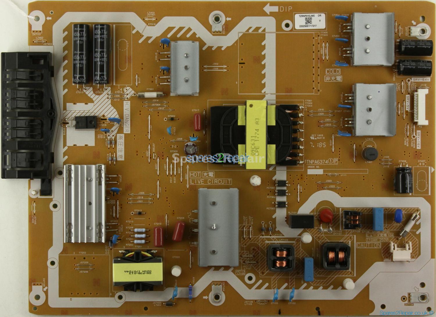 Panasonic TX-65EX600B - PSU - TZRNP01EJWE DR - TNPA6374 1P