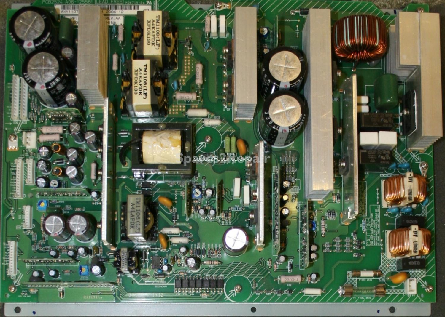 Pioneer PDP-435PE - PSU - PCB2524 A06-125581 - PPI833-31 REV.AA - Power Supply