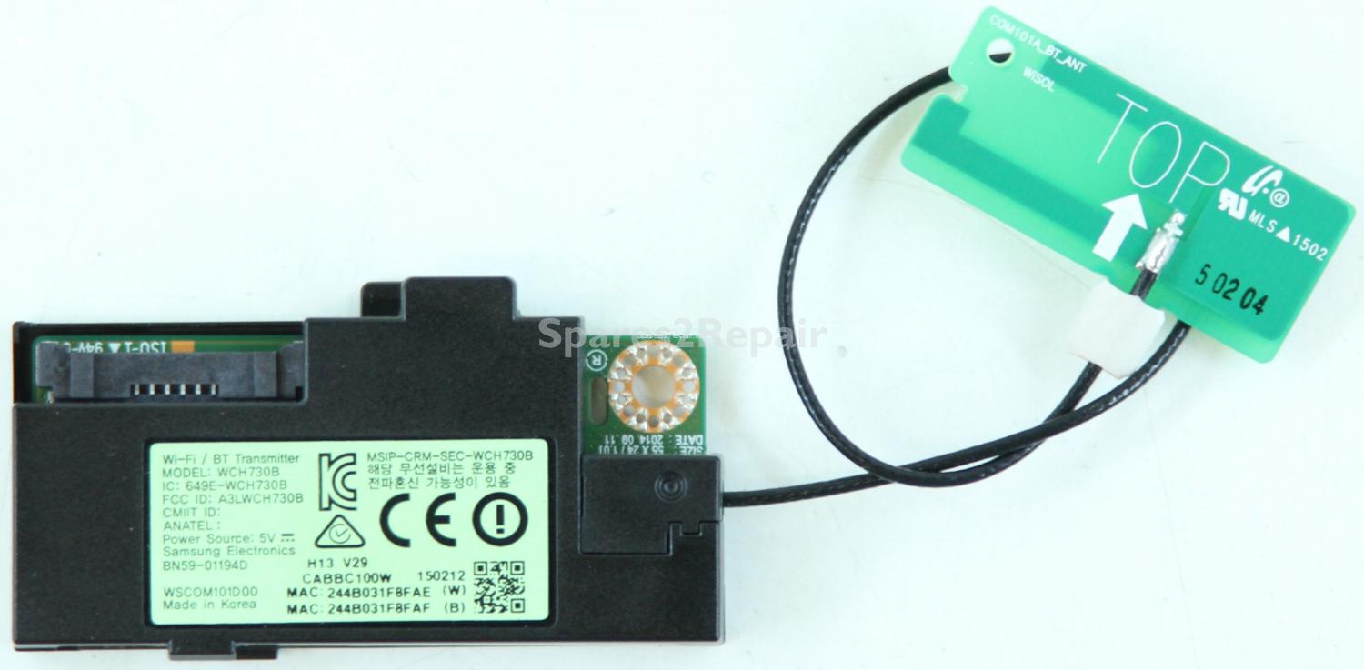 Samsung UE55JS9000T - Wifi Module & Bluetooth Transmitter - BN59-01194D - WCH730B - 649E-WCH730B - A3LWCH730B - COM101A_BT_ANT