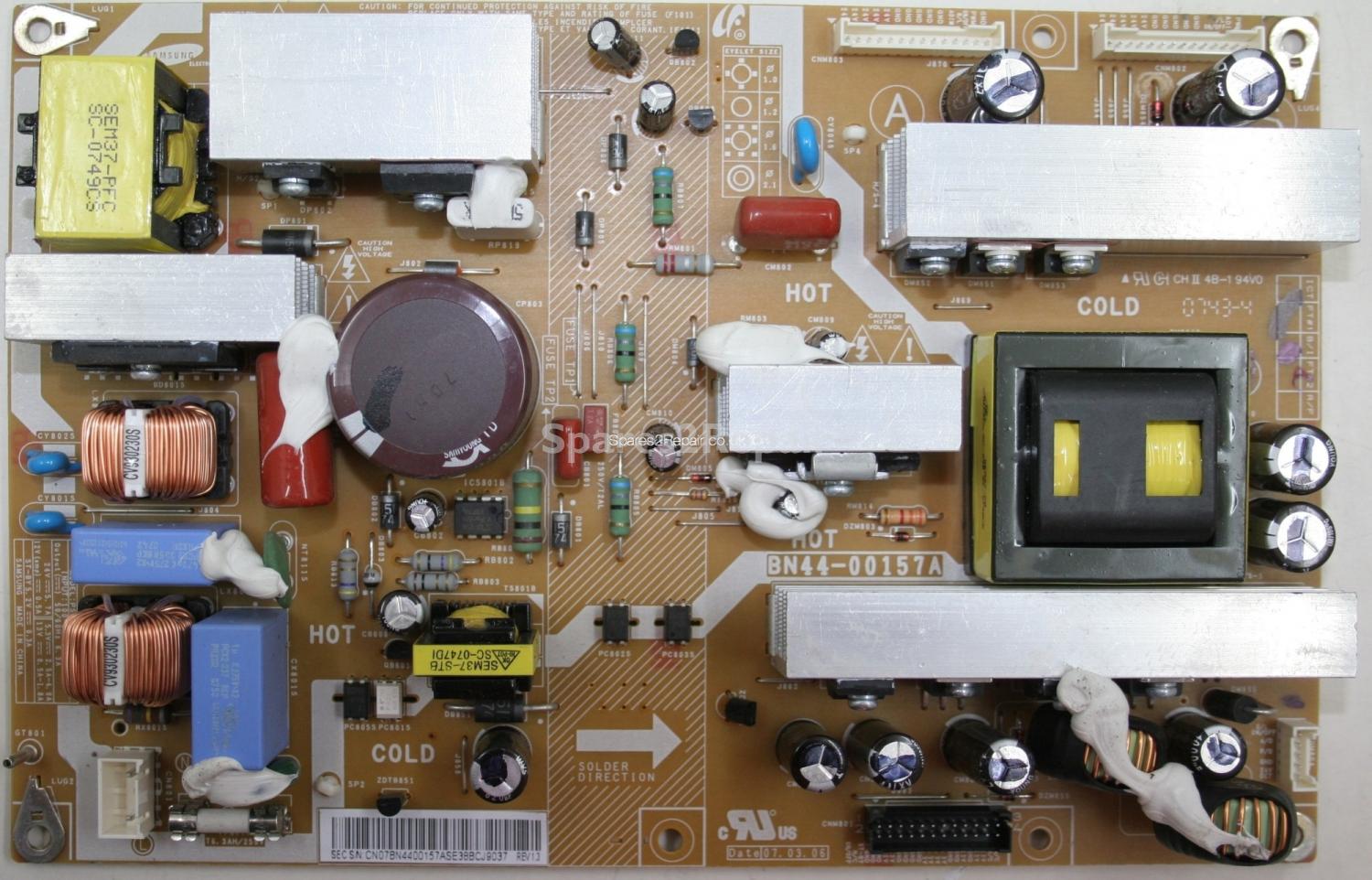 Samsung LE37M87BD - PSU - BN44-00157A - Rev1.3 - PSLF231501A