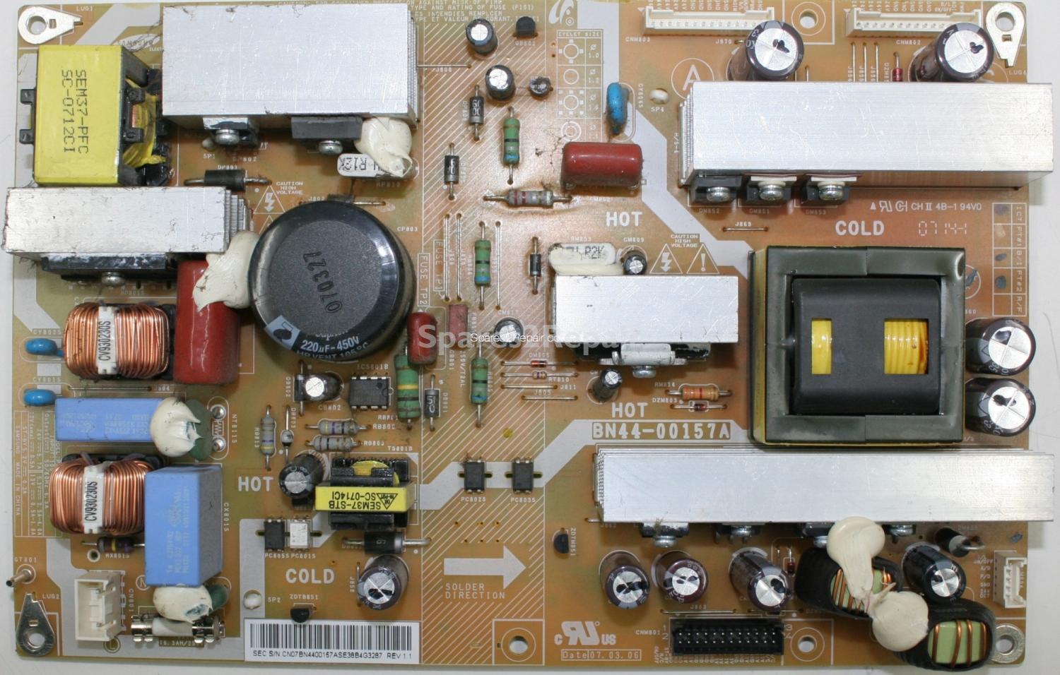 Samsung LE37R87BD - PSU - BN44-00157A - Rev 1.1 - PSLF231501A