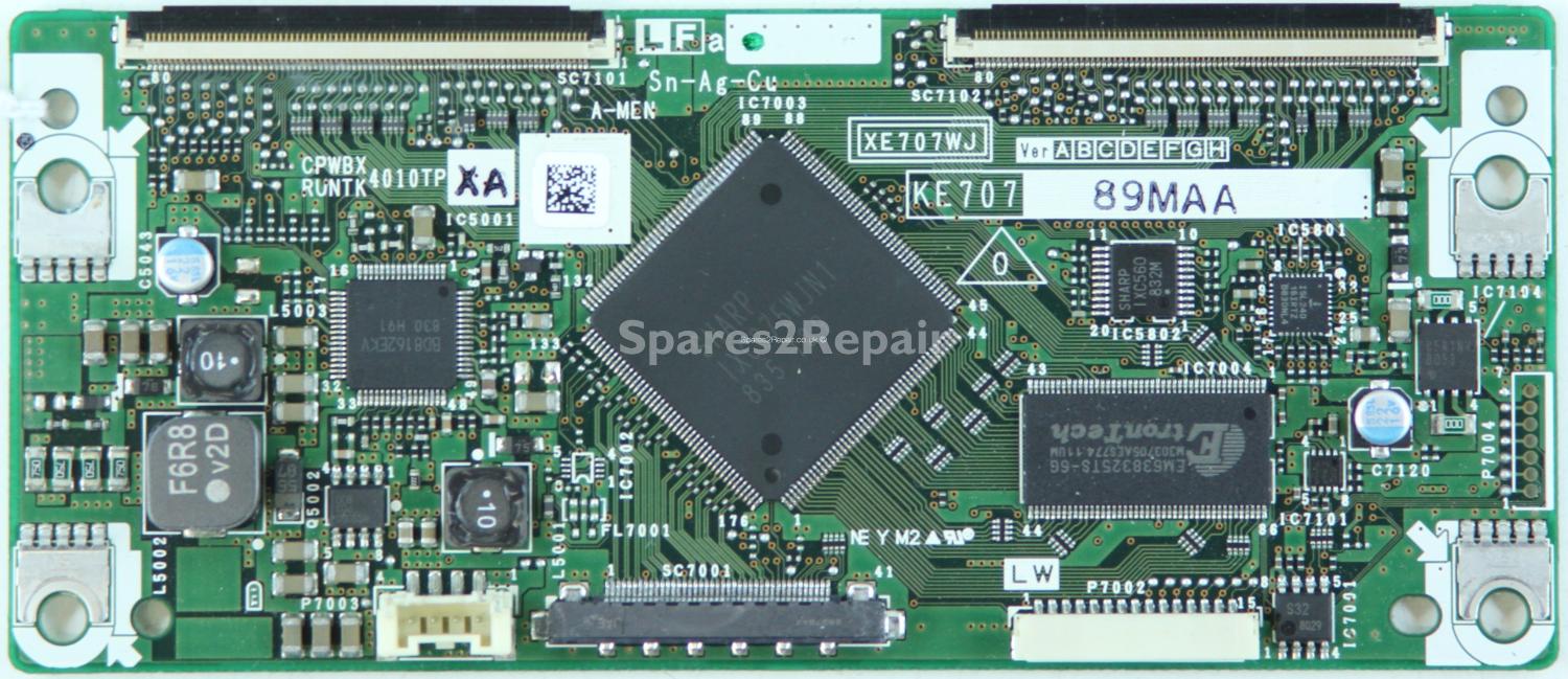 Sharp LC-323DH77E - T-Con - XE707WJ - KE707 - CPWBX4010TP XA - RUNTK4010TP XA - 89MAA