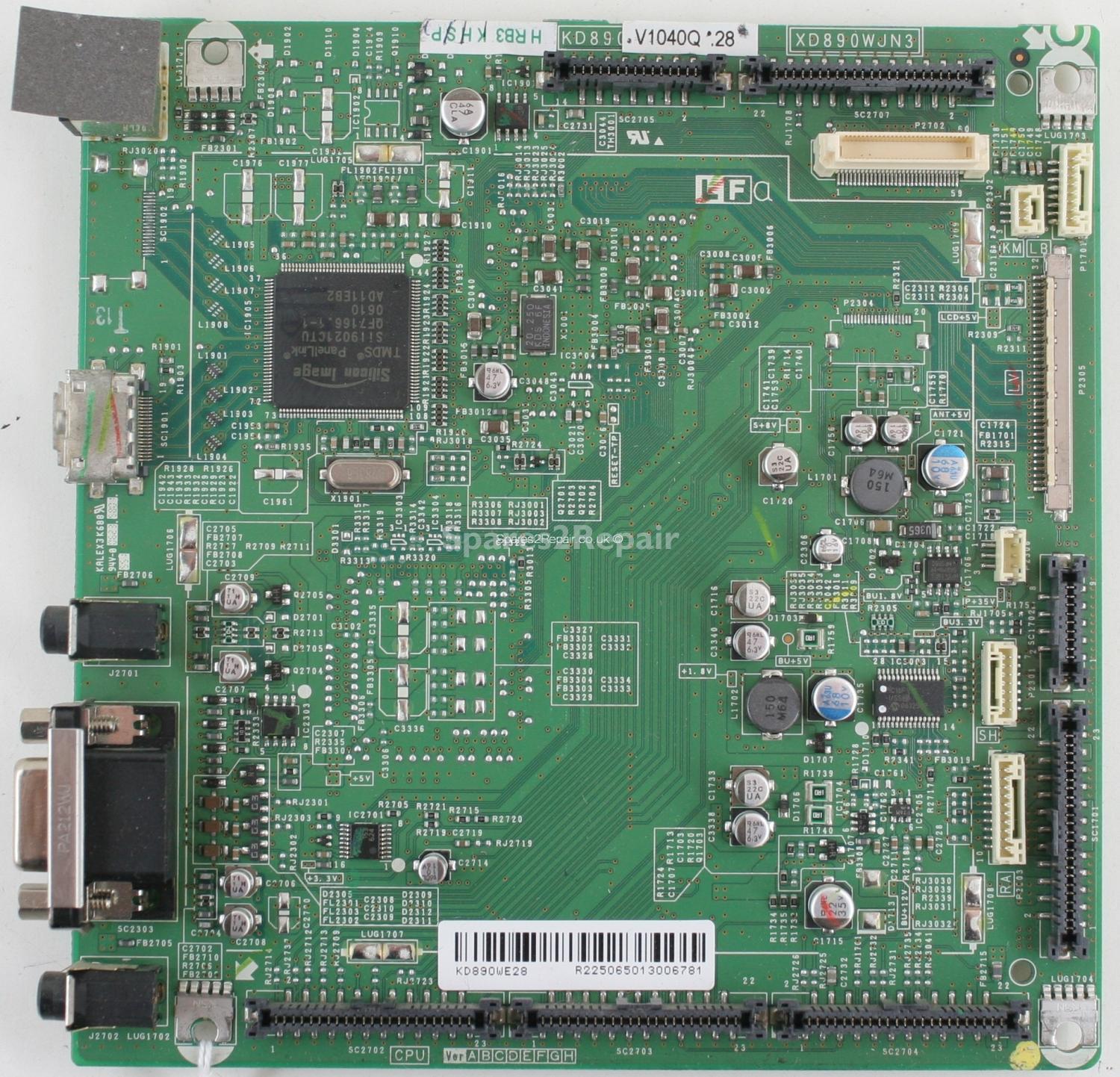 Sharp LC-32GD8EA - Inputs - KD890WE28 - XD890WJN3