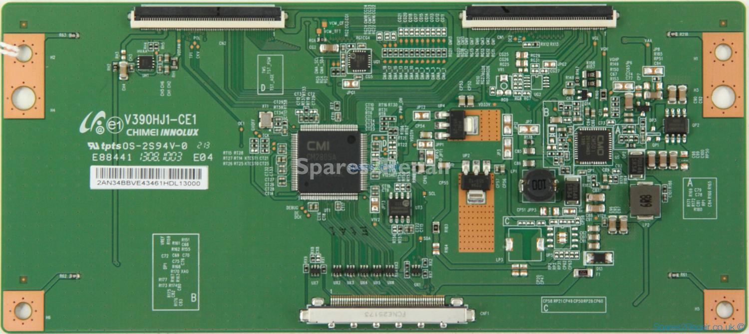 Technika 39E21B-FHD - T-Con - V390HJ1-CE1 e1 - 2AN34BBVE43461HDL13000