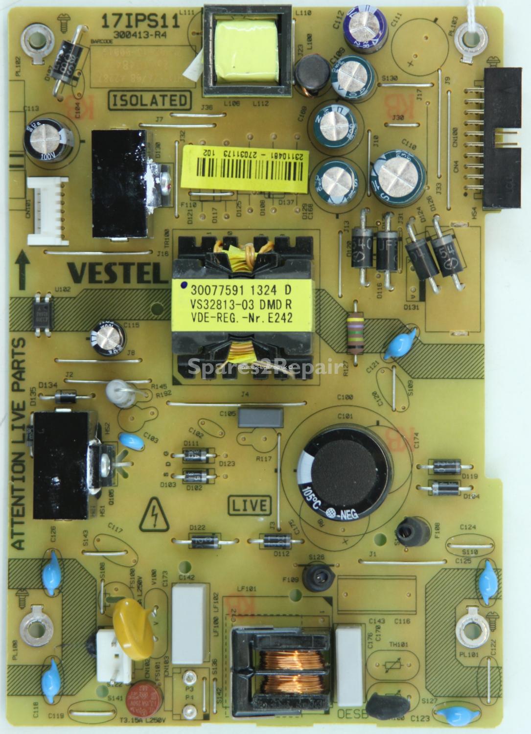Toshiba 32W1333DB - PSU - 23110481 - 17IPS11 - 300413-R4